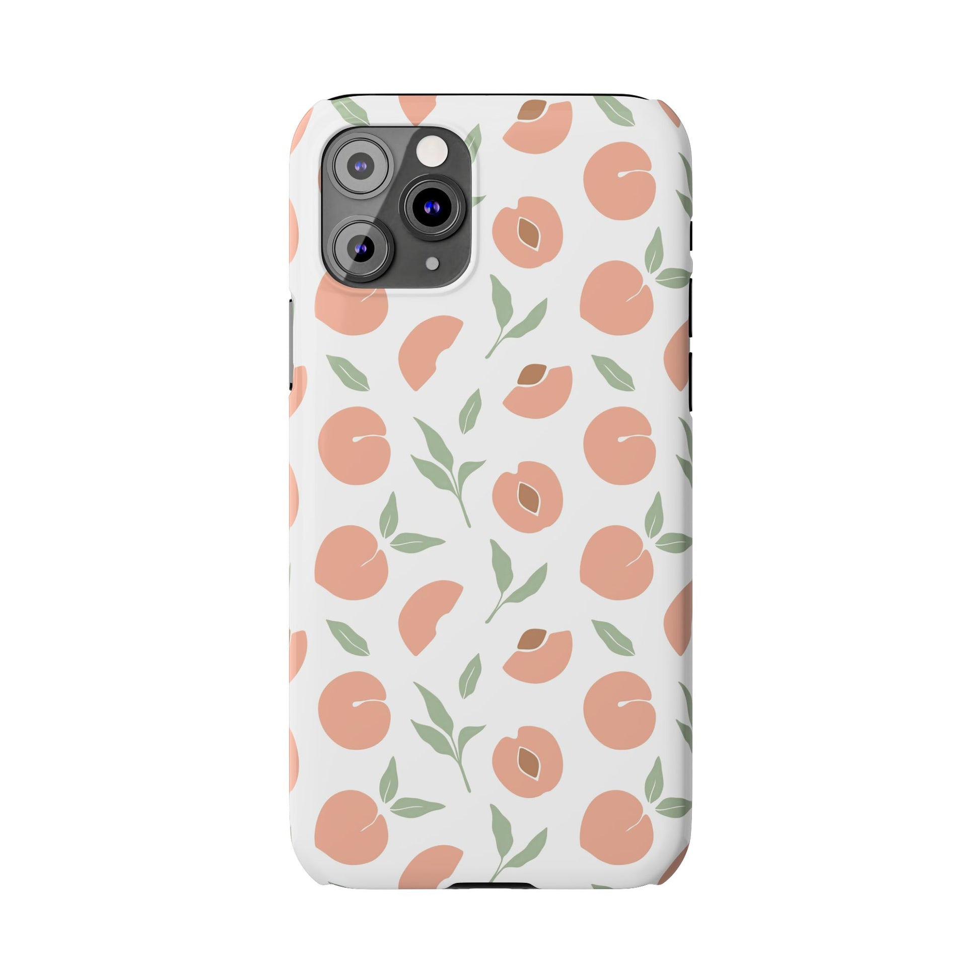 Peach Fruit Minimalist Design-  Slim Phone Case