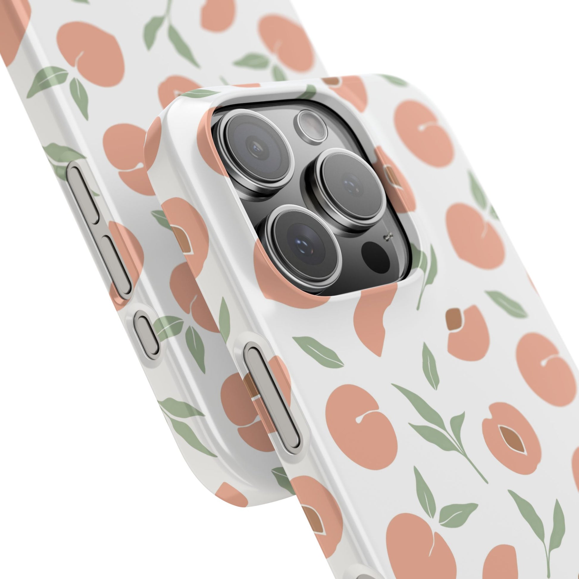 Peach Fruit Minimalist Design-  Slim Phone Case