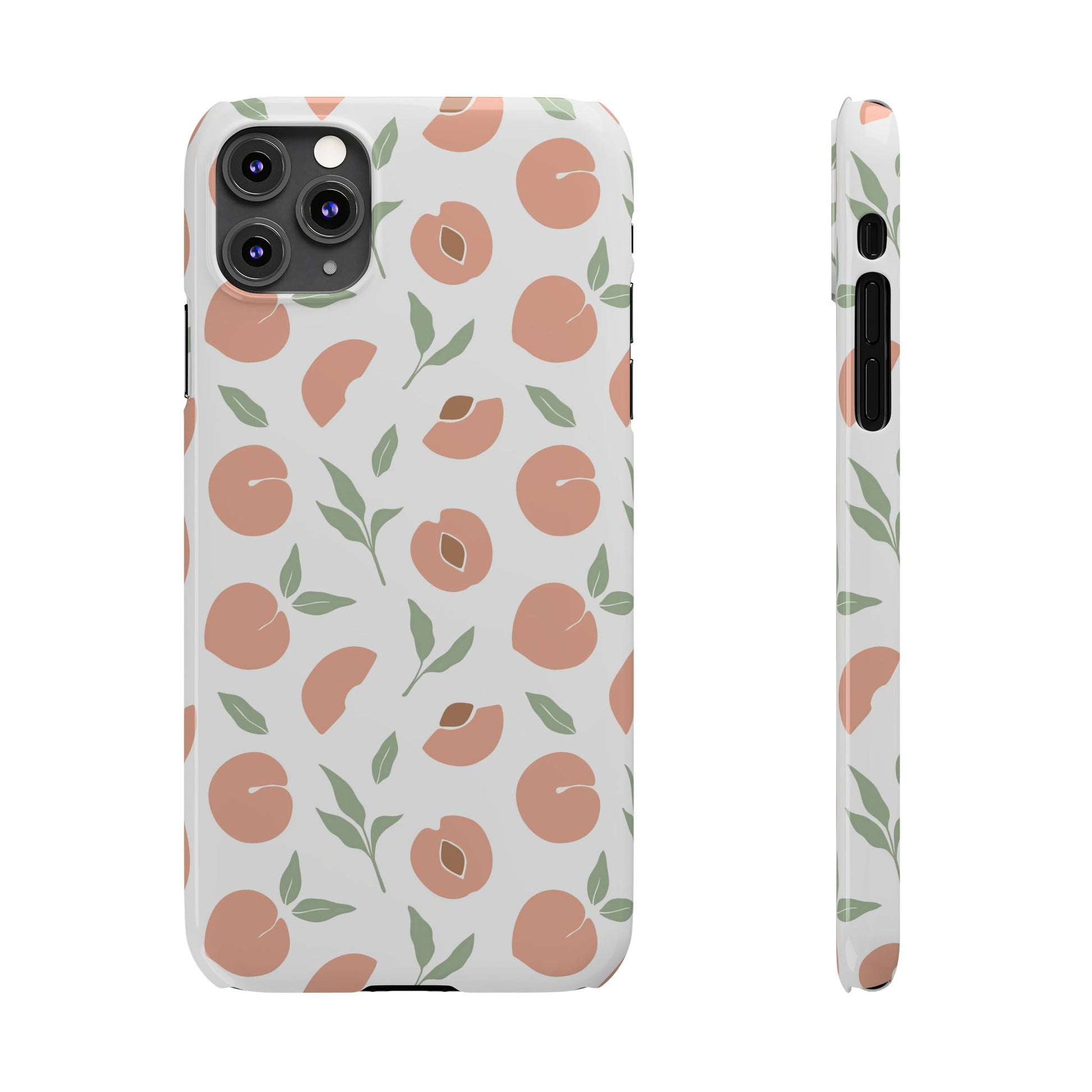 Peach Fruit Minimalist Design-  Slim Phone Case