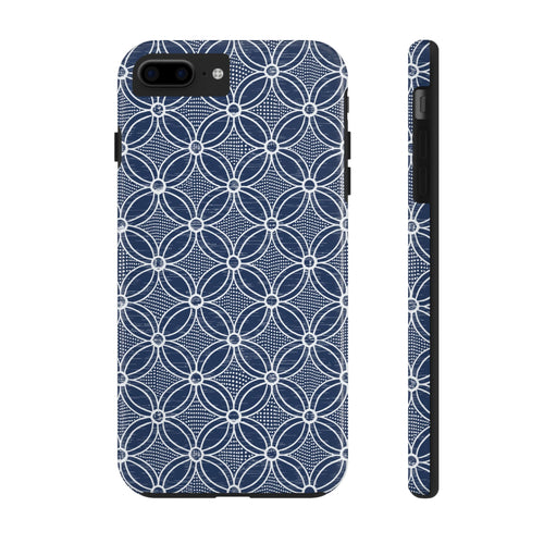 Abstract Dark Blue Design with Bold Style- Tough Case
