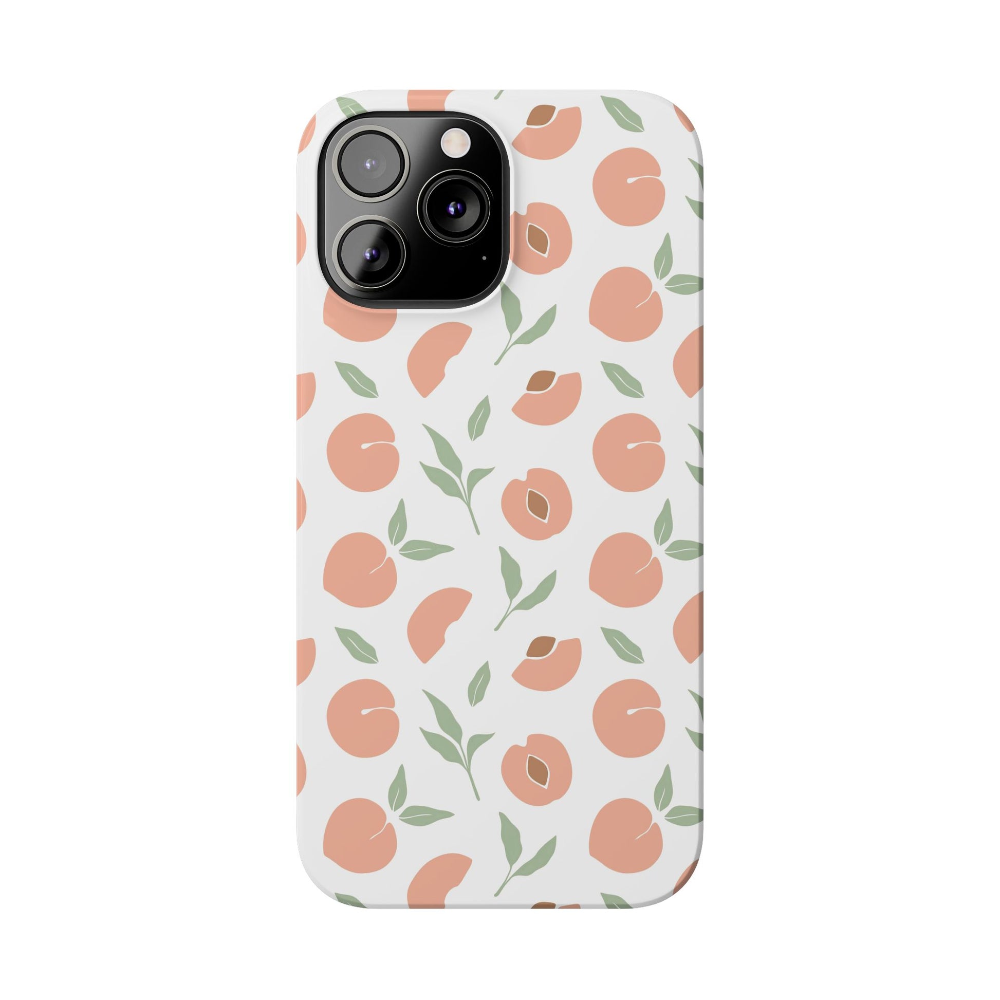 Peach Fruit Minimalist Design-  Slim Phone Case