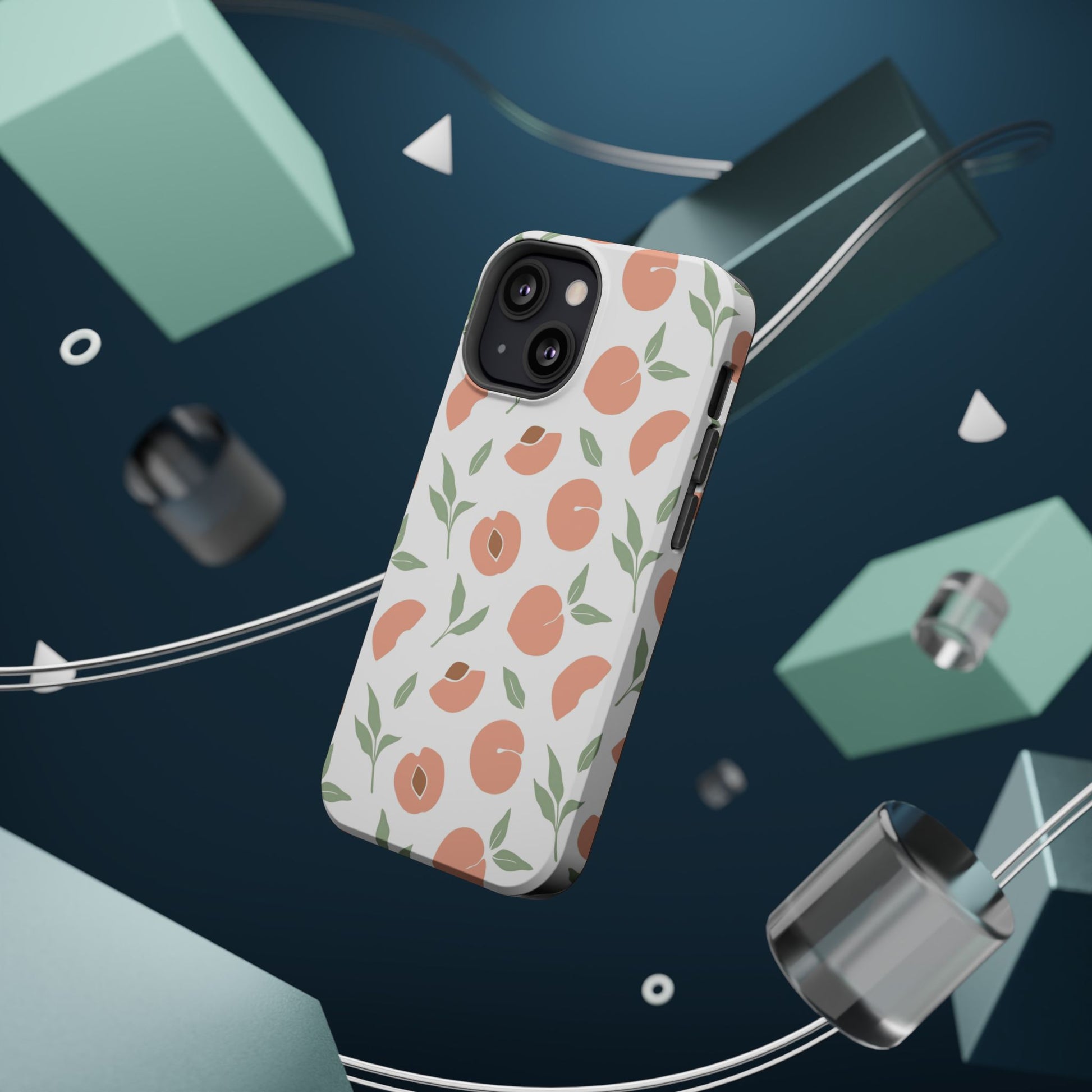 Peach Fruit Minimalist Design- Magsafe Phone Case