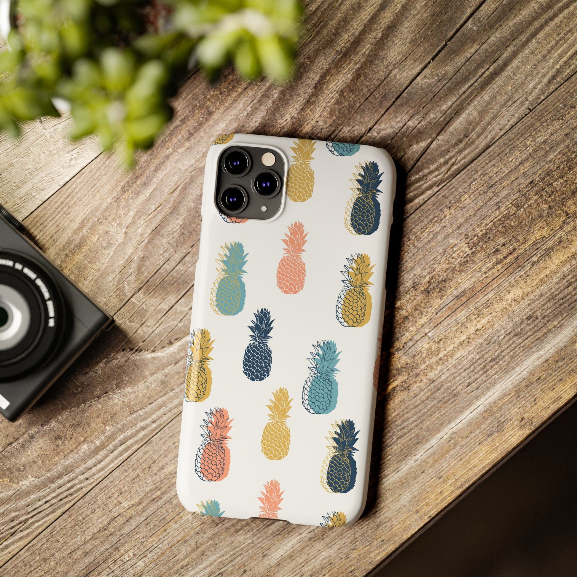 Tropical Pineapple - Slim Phone Case