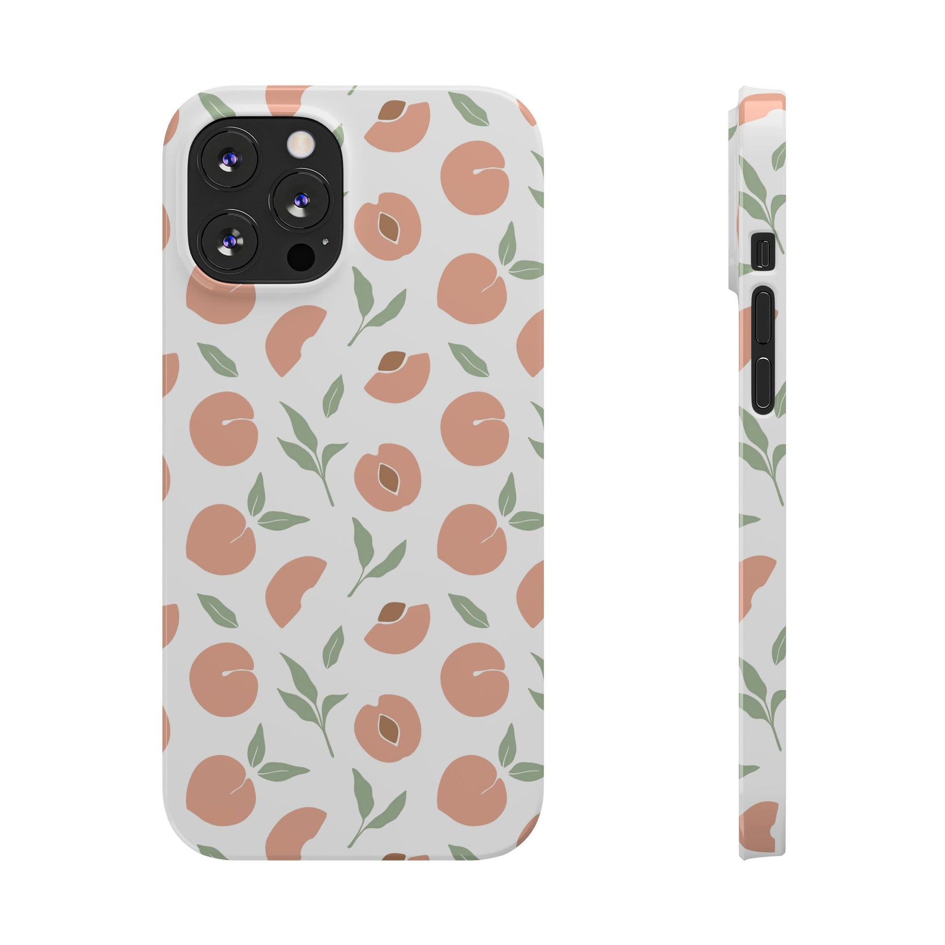 Peach Fruit Minimalist Design-  Slim Phone Case
