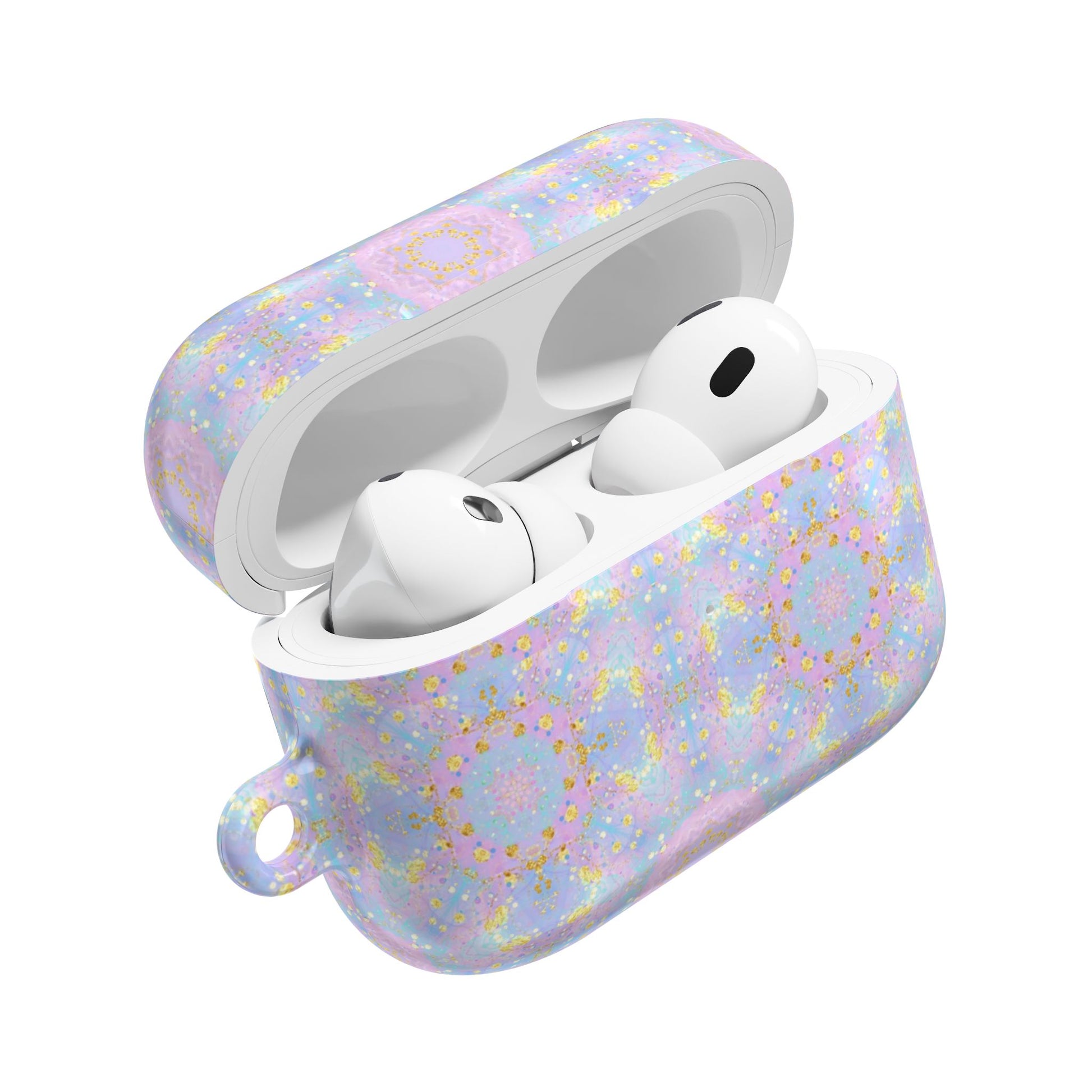Elegant Purple & Turquoise Seamless Pattern for Women - AirPods Case