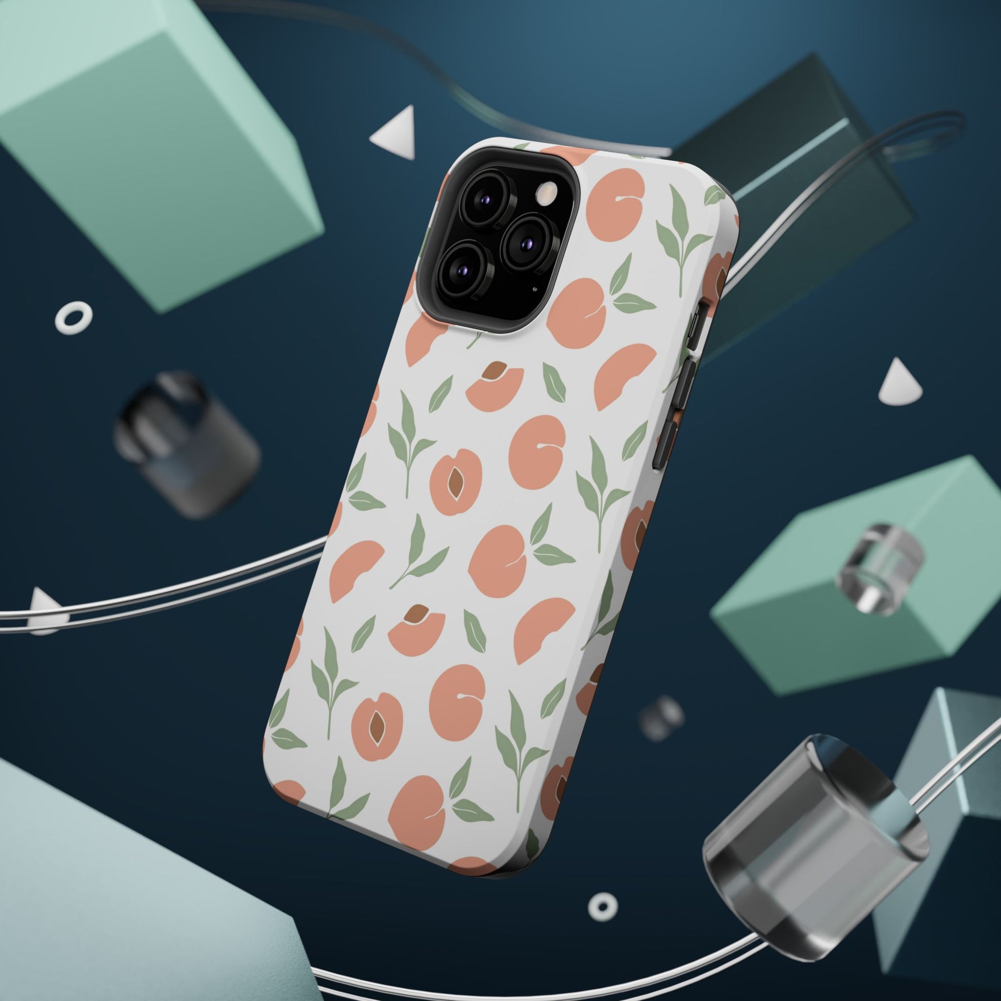 Peach Fruit Minimalist Design- Magsafe Phone Case