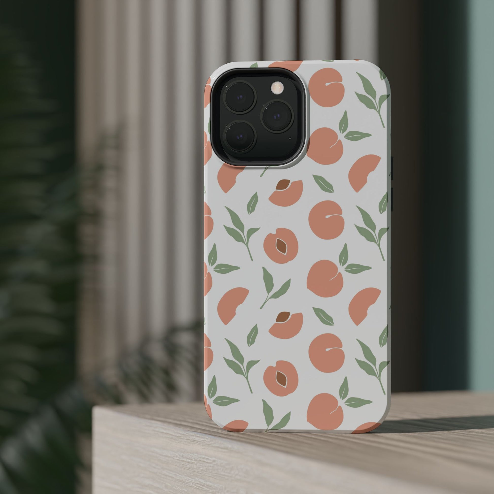 Peach Fruit Minimalist Design- Magsafe Phone Case