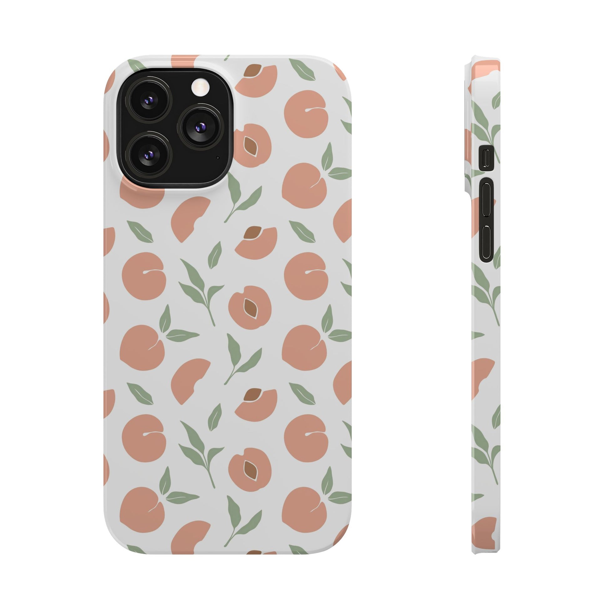 Peach Fruit Minimalist Design-  Slim Phone Case
