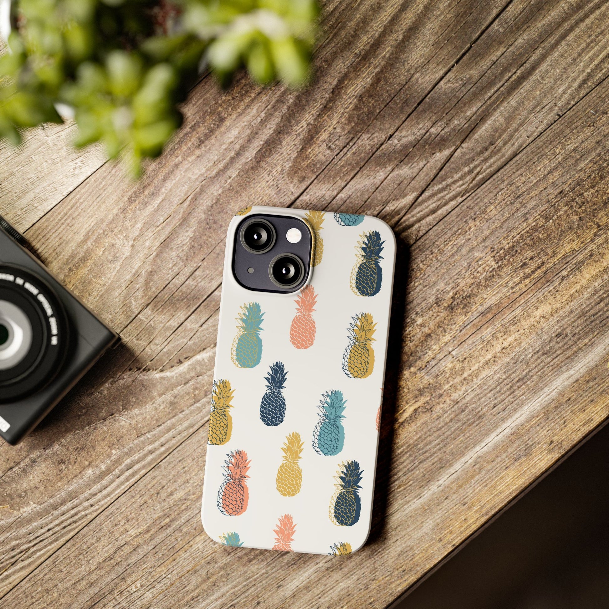 Tropical Pineapple - Slim Phone Case