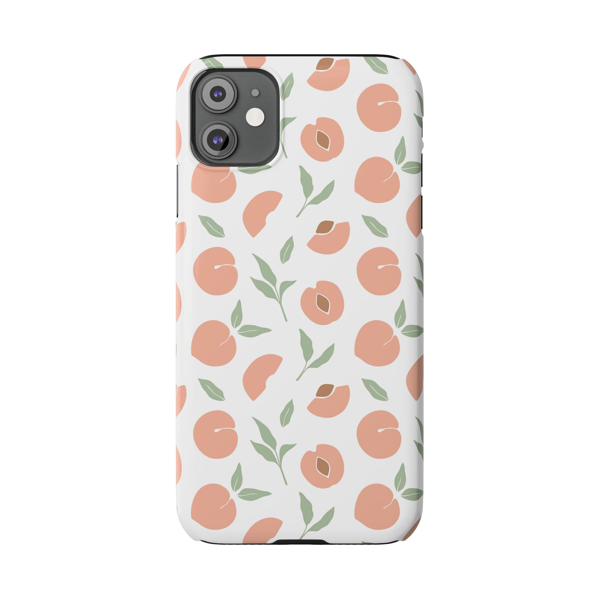 Peach Fruit Minimalist Design-  Slim Phone Case