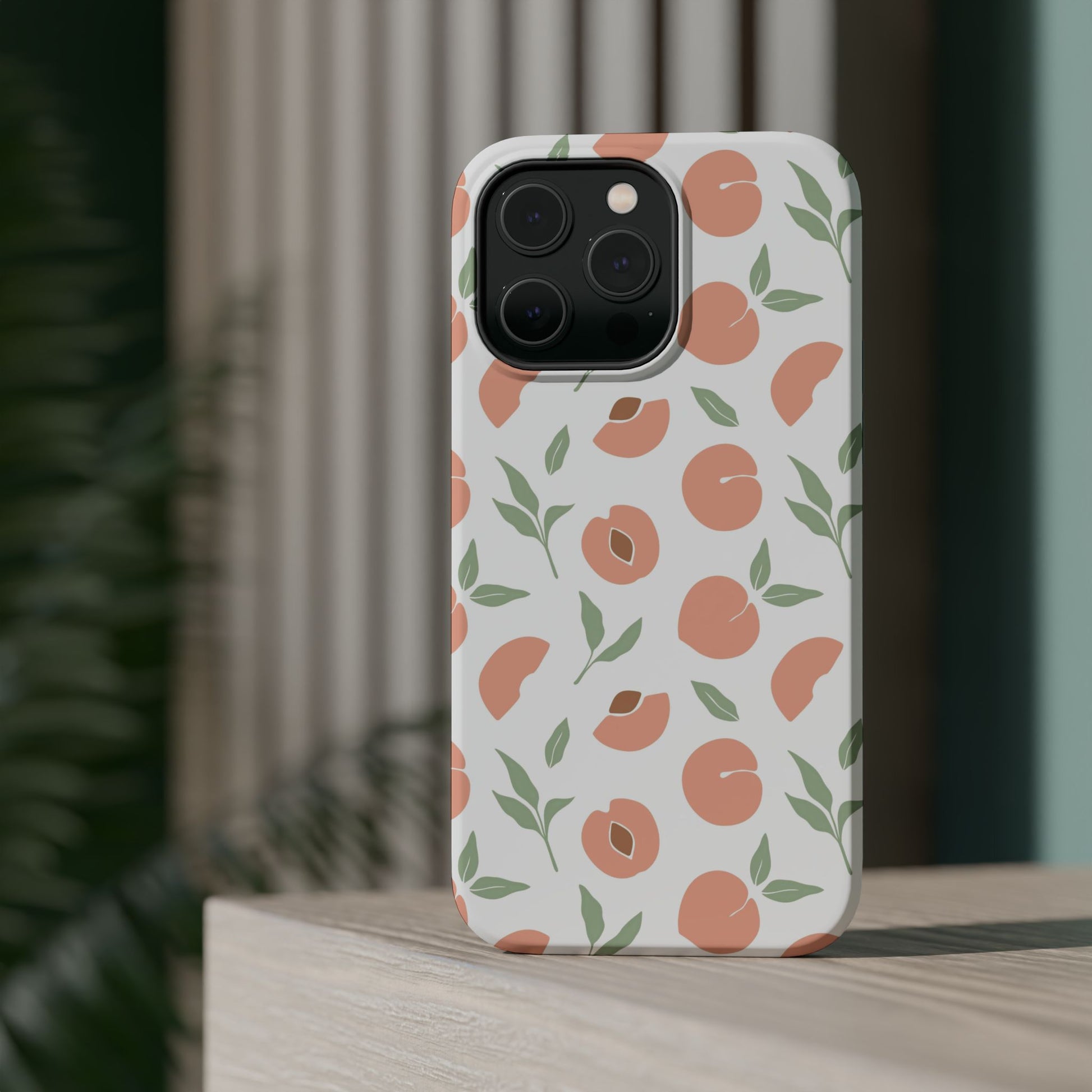 Peach Fruit Minimalist Design- Magsafe Phone Case