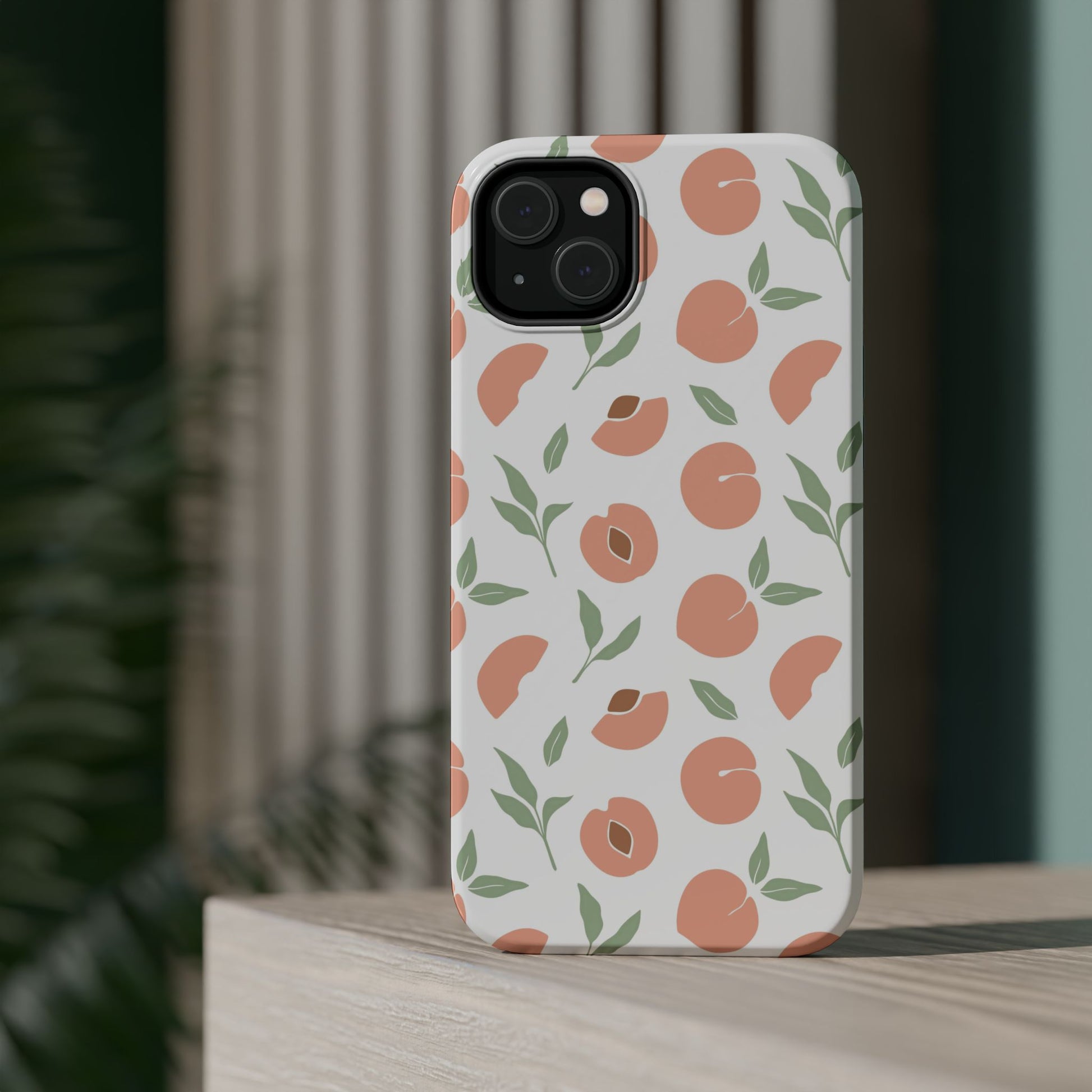 Peach Fruit Minimalist Design- Magsafe Phone Case