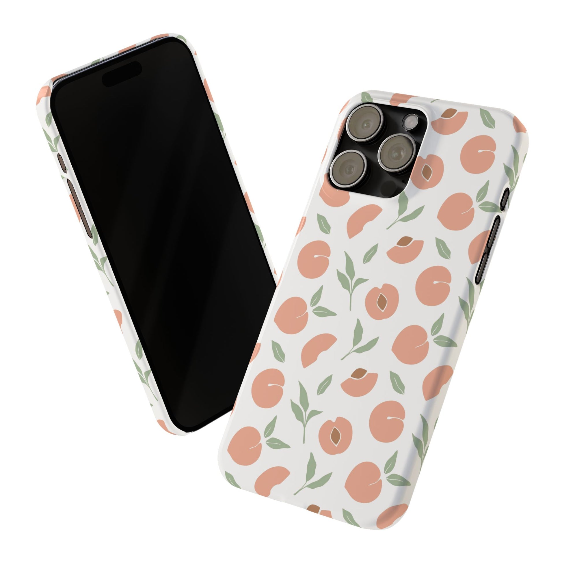 Peach Fruit Minimalist Design-  Slim Phone Case
