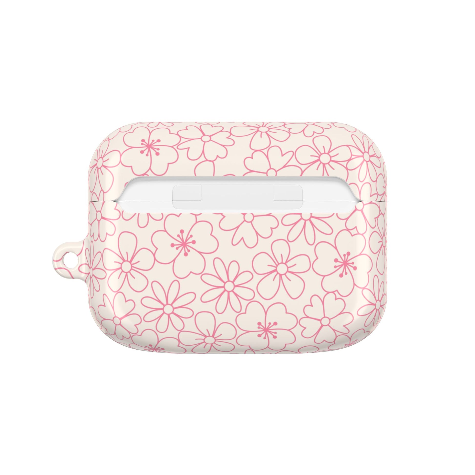 Flower Cute Minimalist White and Pink - AirPods Case