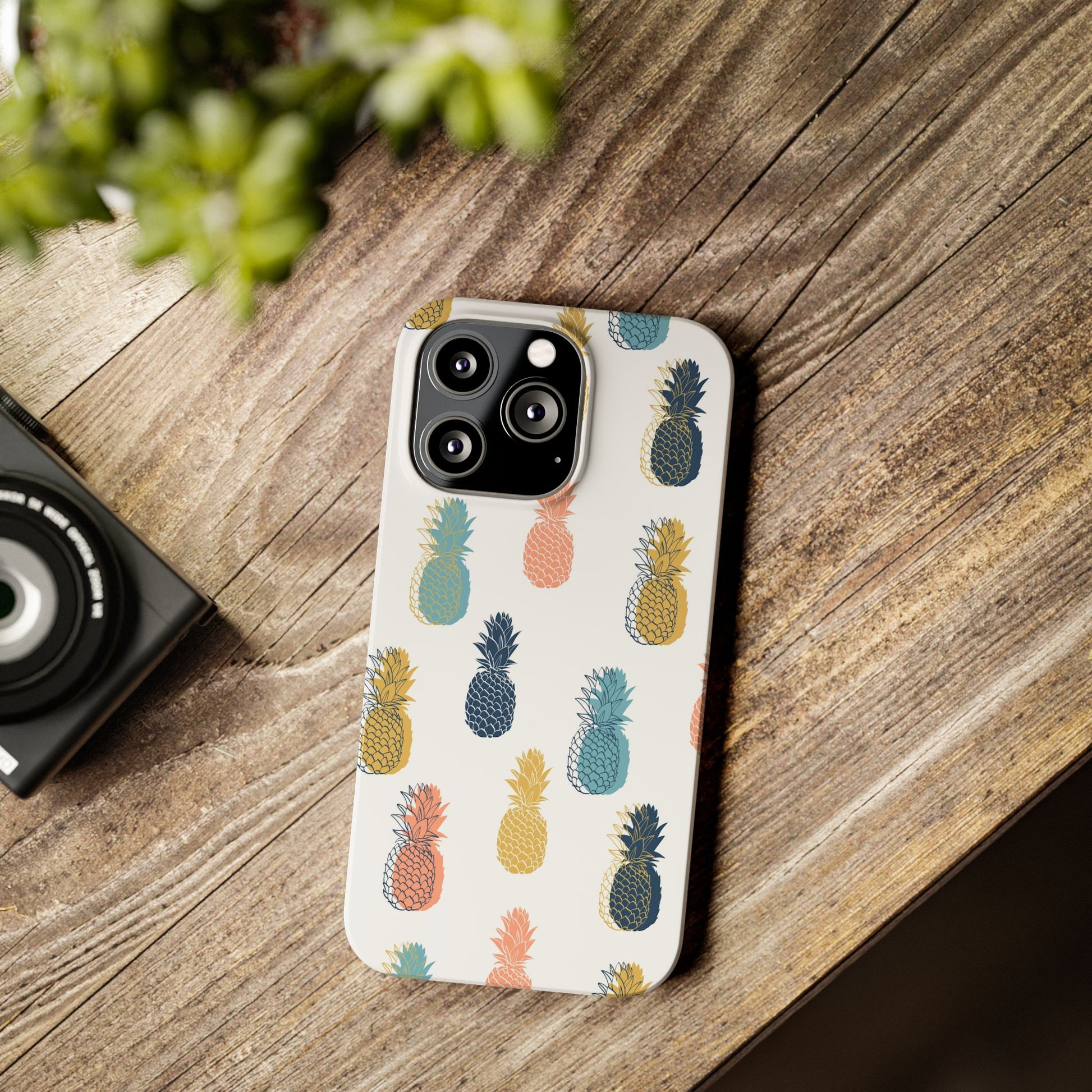Tropical Pineapple - Slim Phone Case