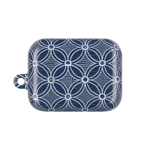 Abstract Dark Blue Design with Bold Style - AirPods Case