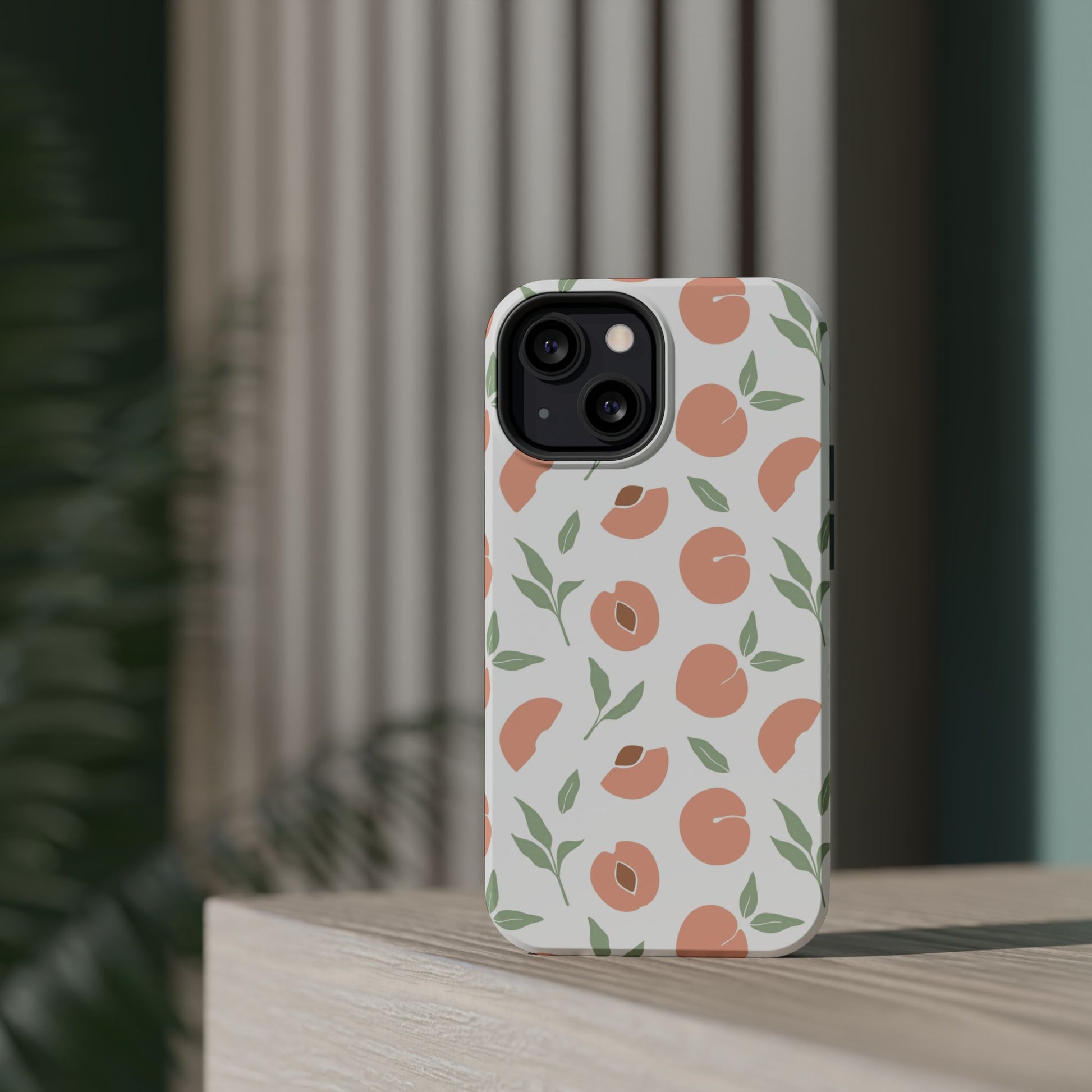 Peach Fruit Minimalist Design- Magsafe Phone Case