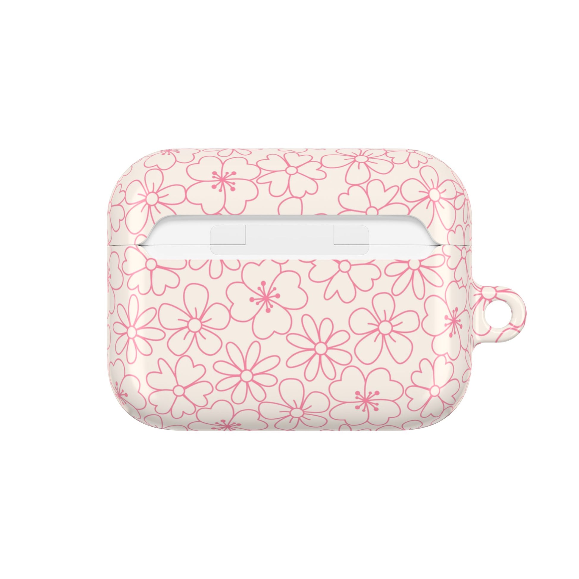 Flower Cute Minimalist White and Pink - AirPods Case