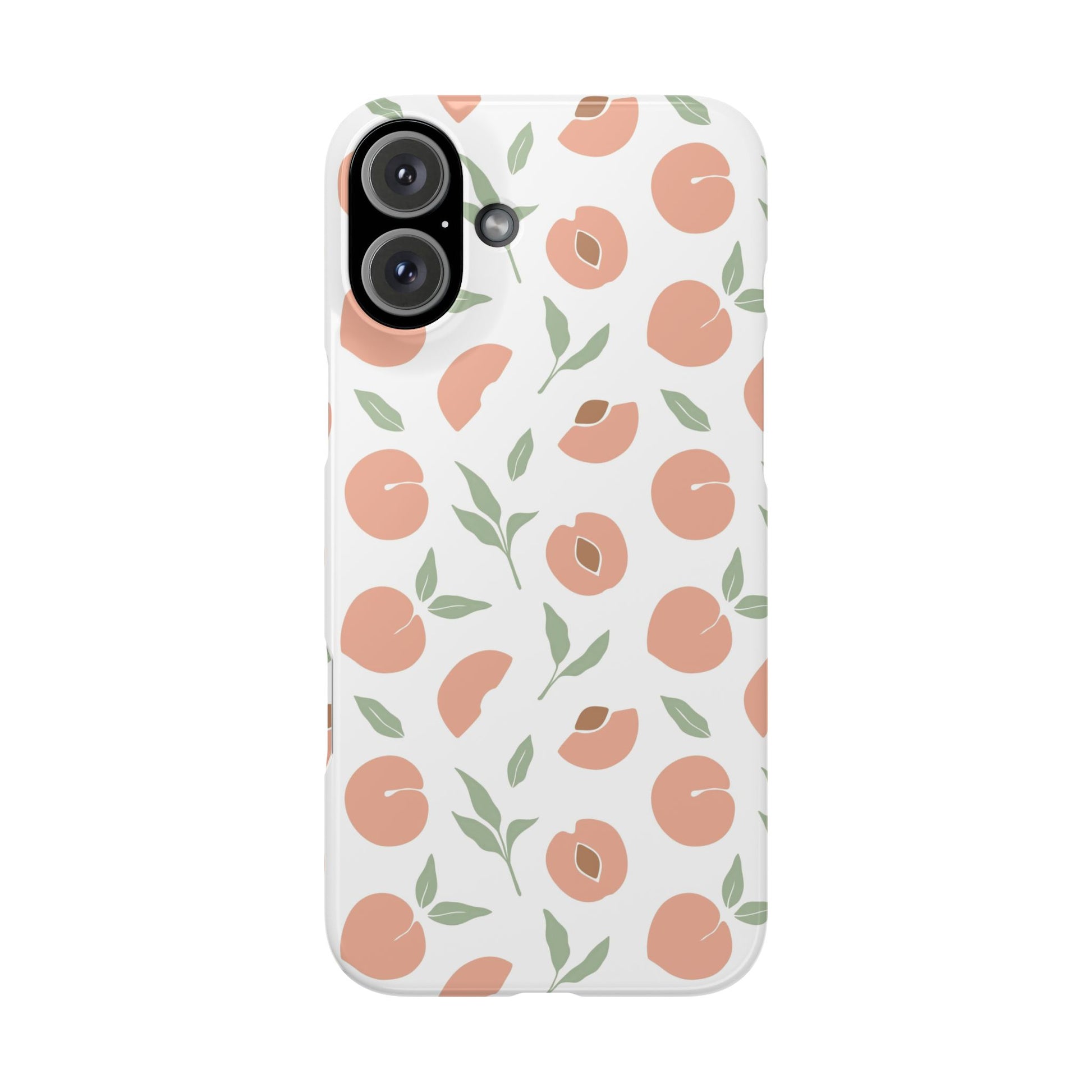 Peach Fruit Minimalist Design-  Slim Phone Case
