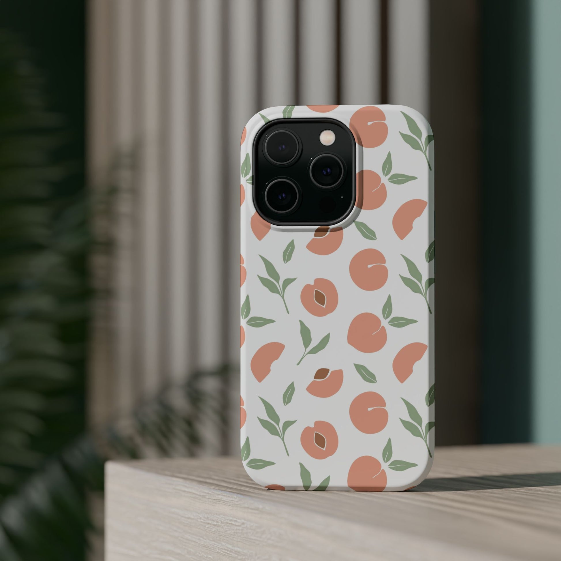 Peach Fruit Minimalist Design- Magsafe Phone Case