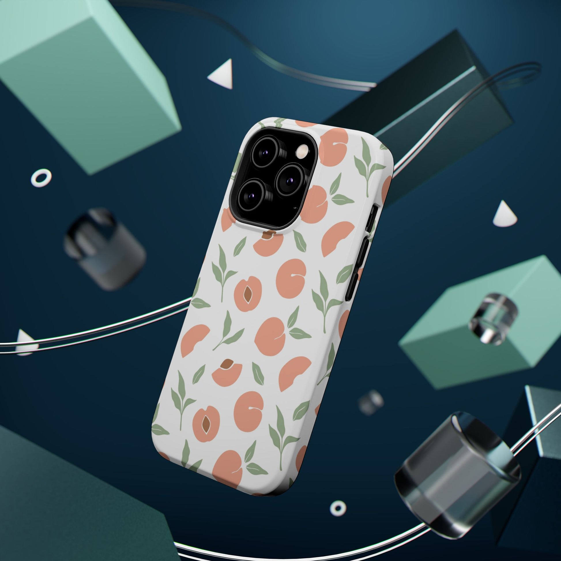 Peach Fruit Minimalist Design- Magsafe Phone Case