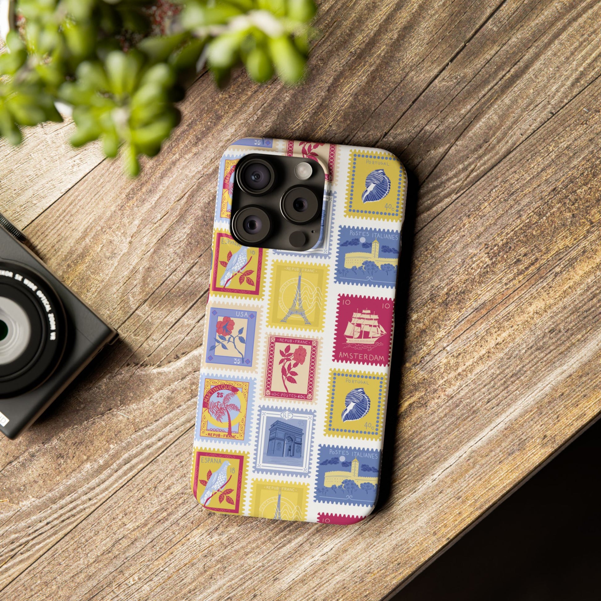 “Voyage” Stamp Vintage Design for Women- Slim Phone Cases