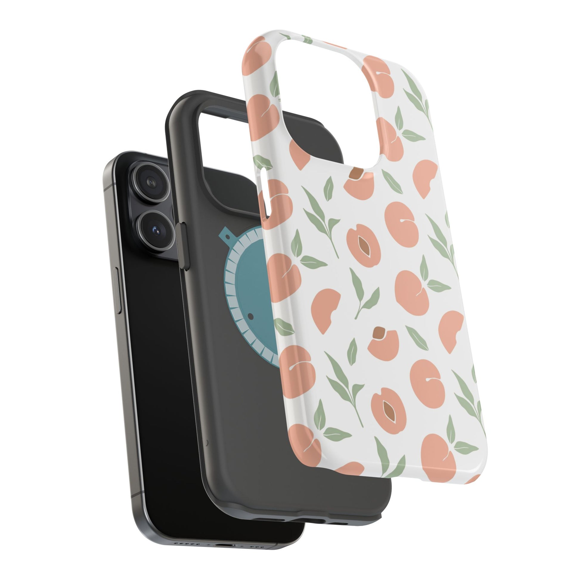 Peach Fruit Minimalist Design- Magsafe Phone Case