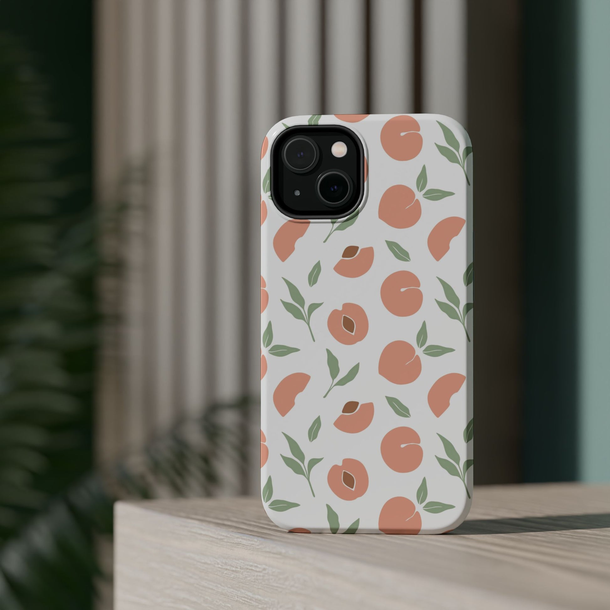 Peach Fruit Minimalist Design- Magsafe Phone Case