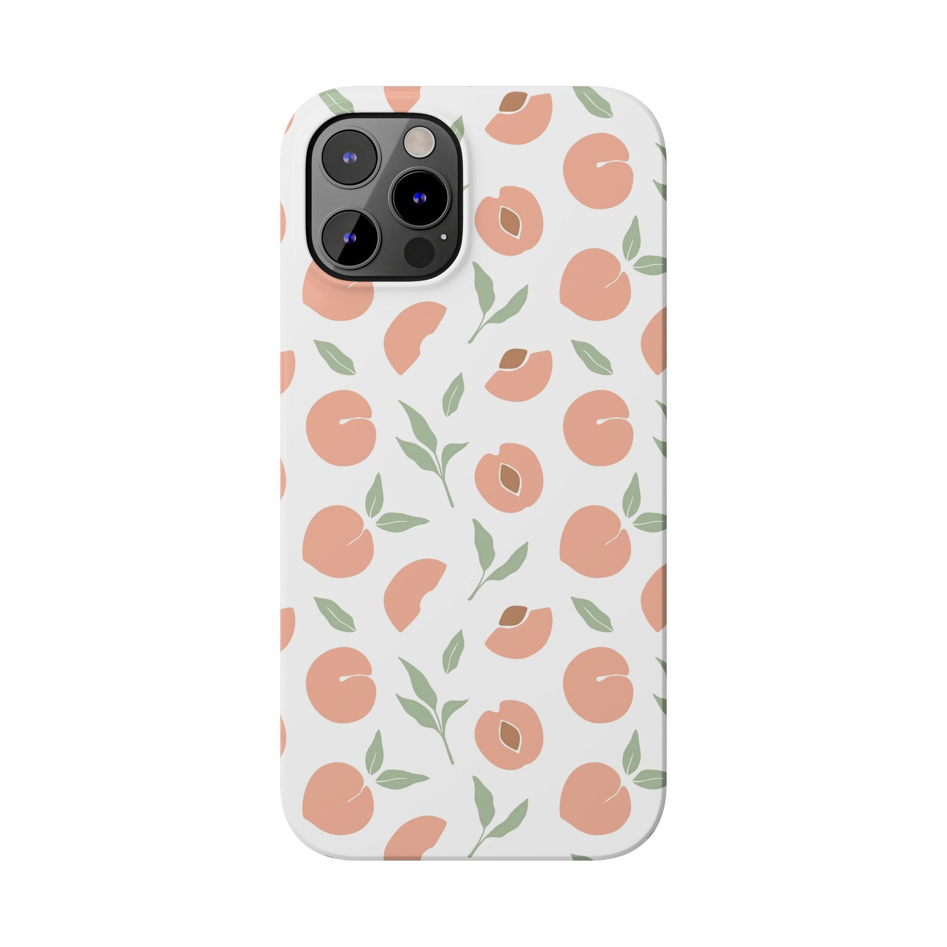 Peach Fruit Minimalist Design-  Slim Phone Case