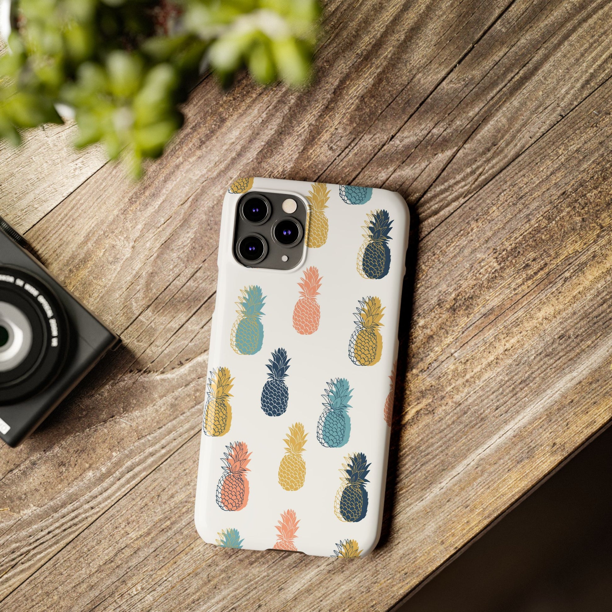 Tropical Pineapple - Slim Phone Case