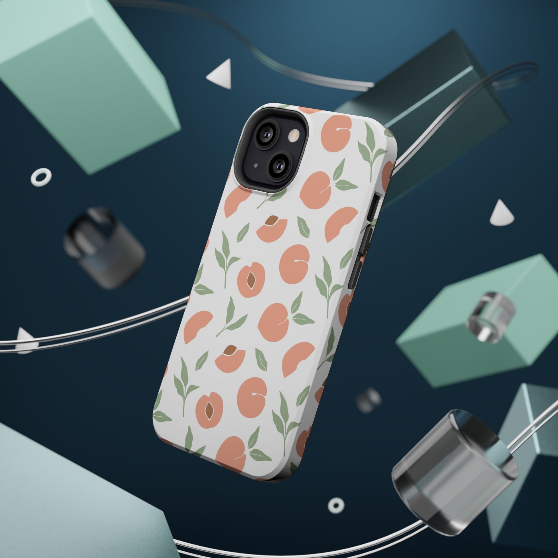 Peach Fruit Minimalist Design- Magsafe Phone Case