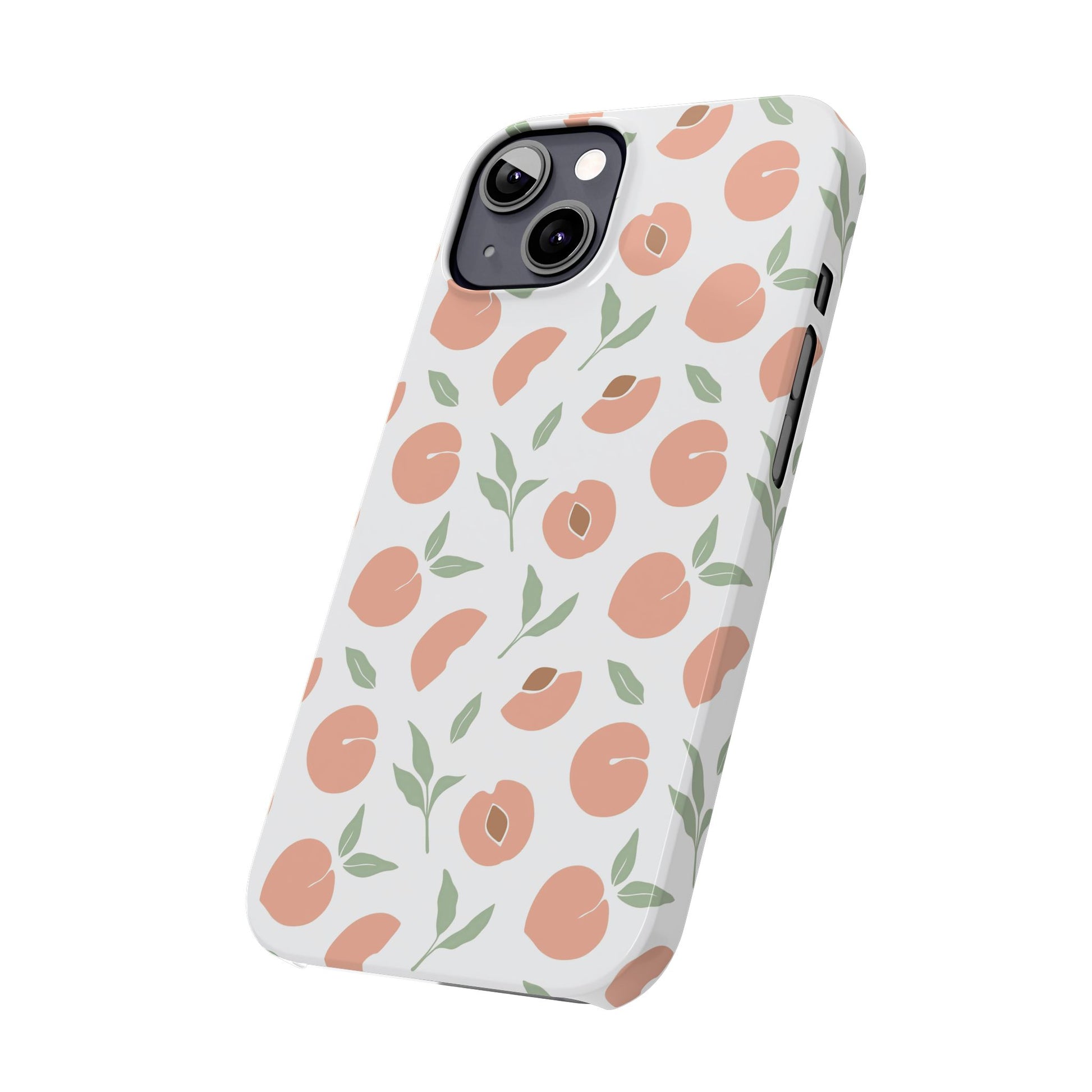 Peach Fruit Minimalist Design-  Slim Phone Case