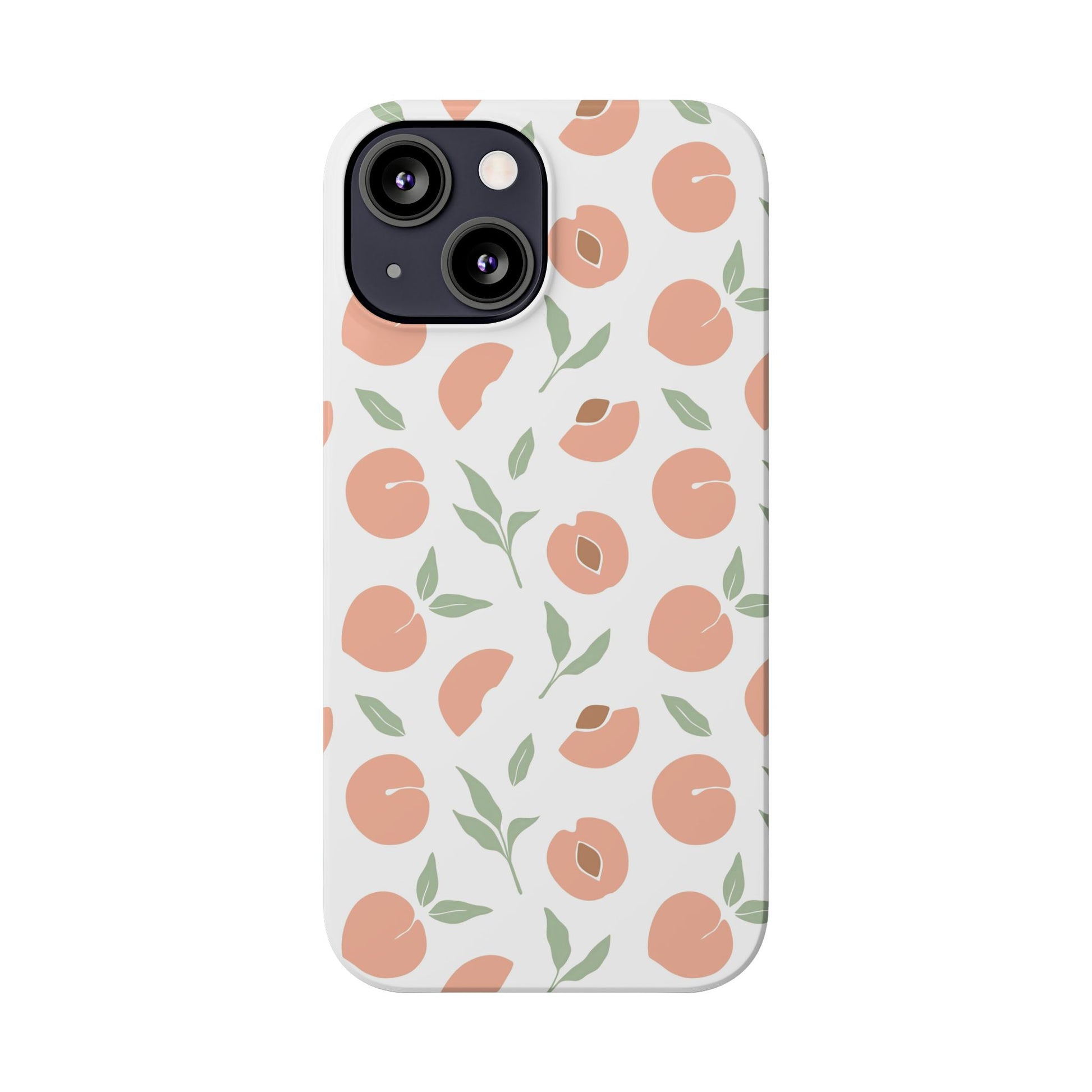 Peach Fruit Minimalist Design-  Slim Phone Case