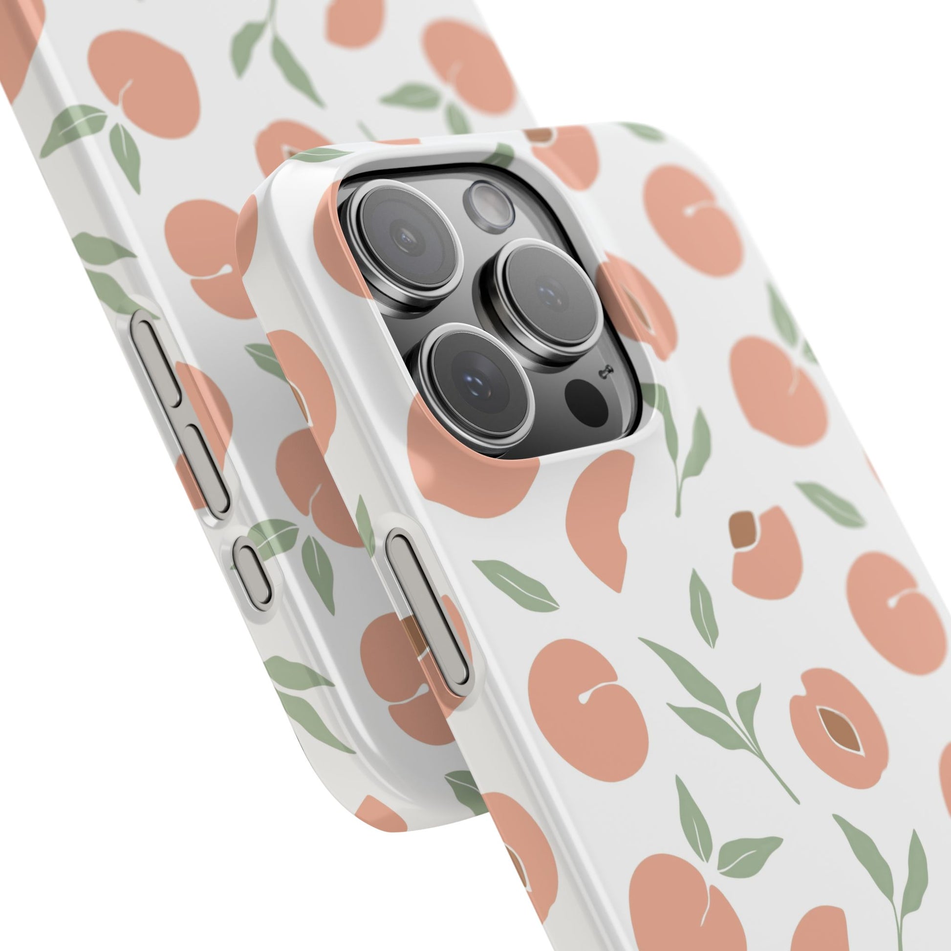 Peach Fruit Minimalist Design-  Slim Phone Case