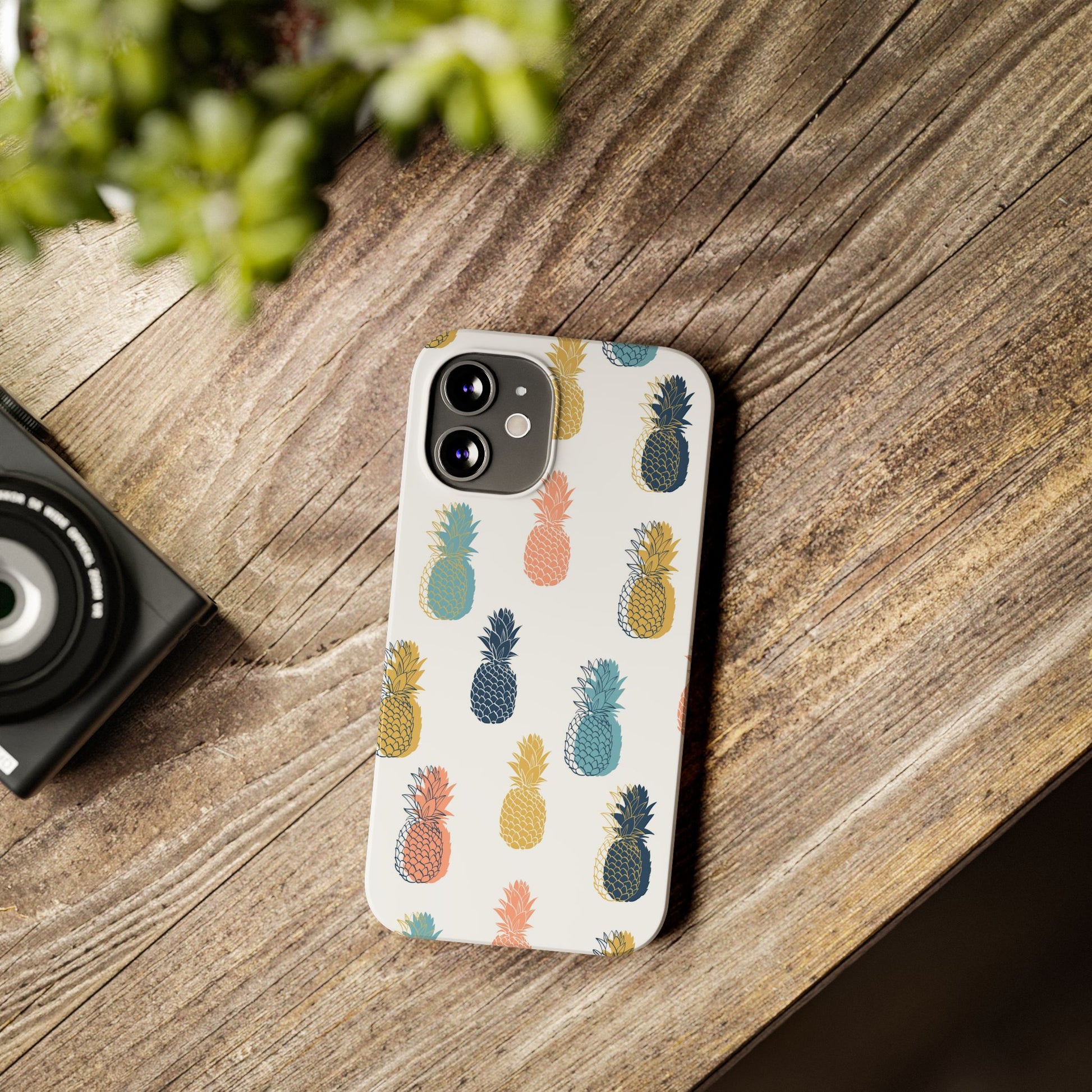 Tropical Pineapple - Slim Phone Case