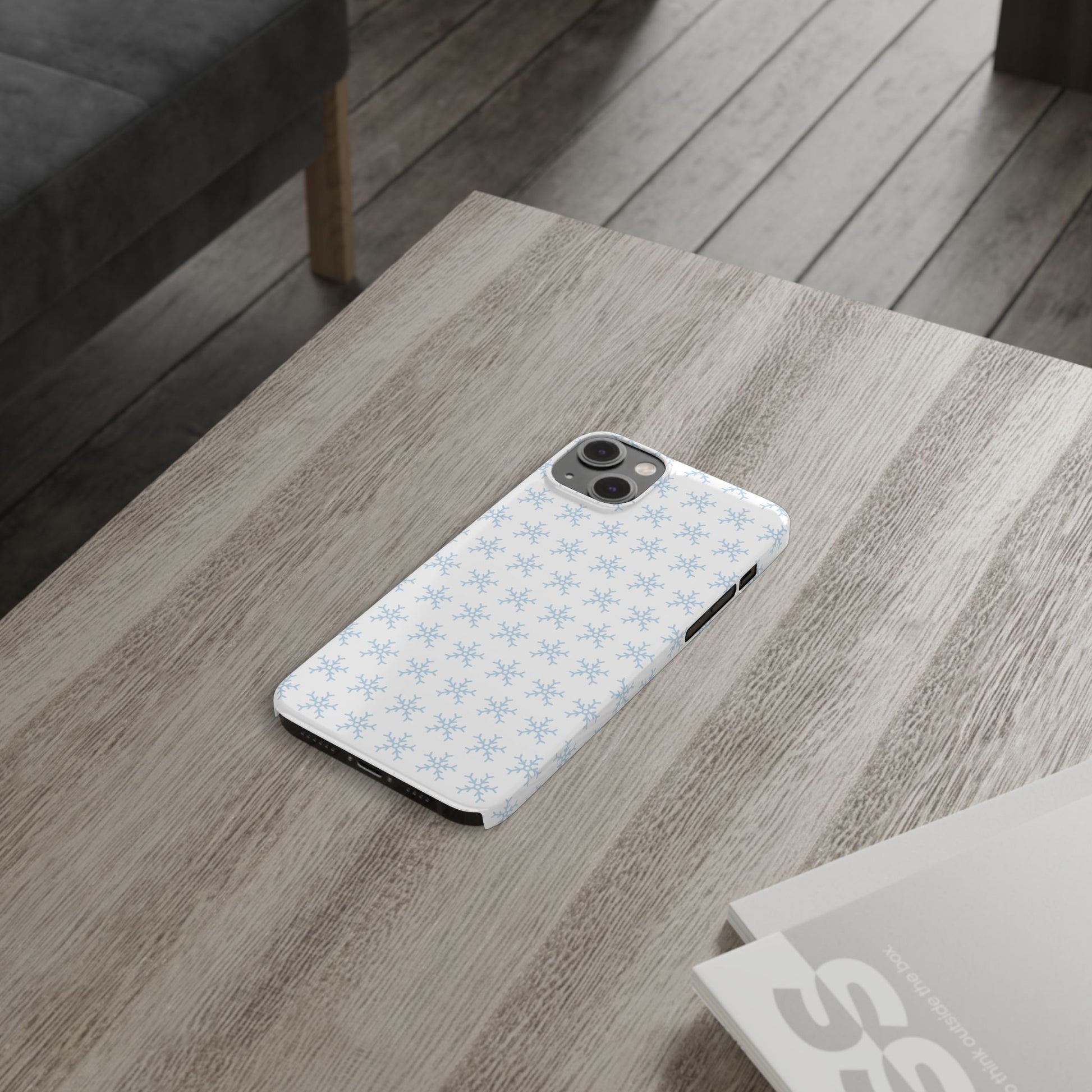 Winter Wonderland Slim Phone Cases, Snowflake Phone Cover, Cute Winter Accessory, Unique Holiday Gift