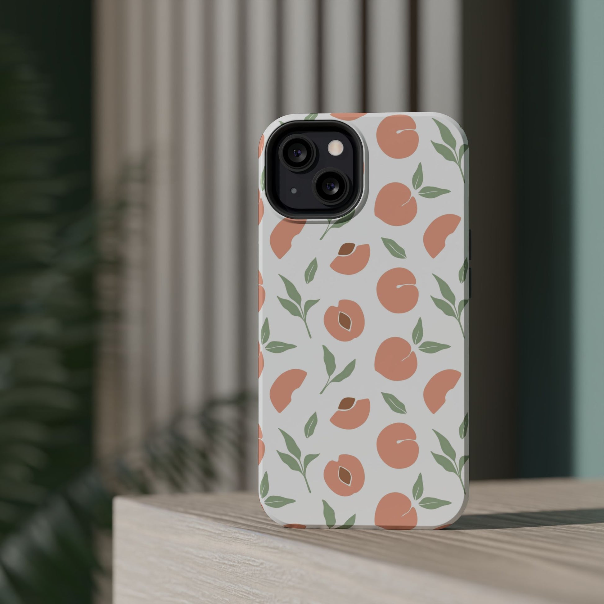 Peach Fruit Minimalist Design- Magsafe Phone Case