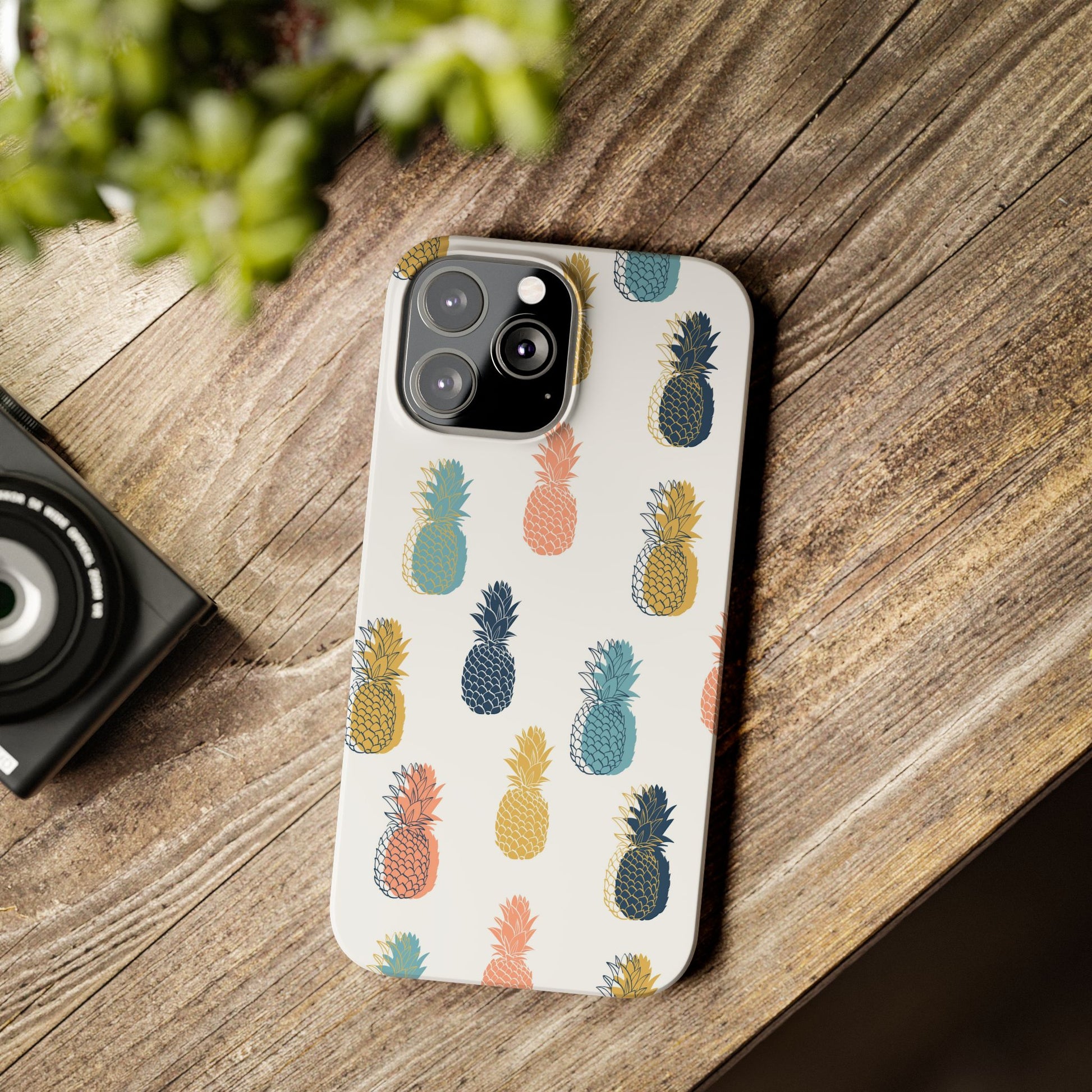 Tropical Pineapple - Slim Phone Case