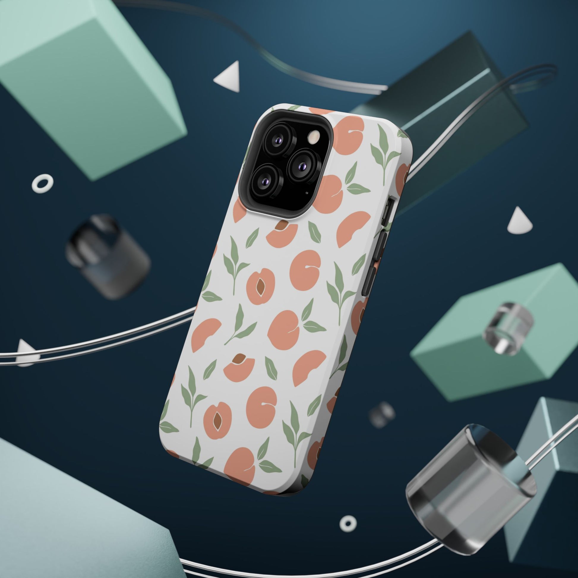 Peach Fruit Minimalist Design- Magsafe Phone Case