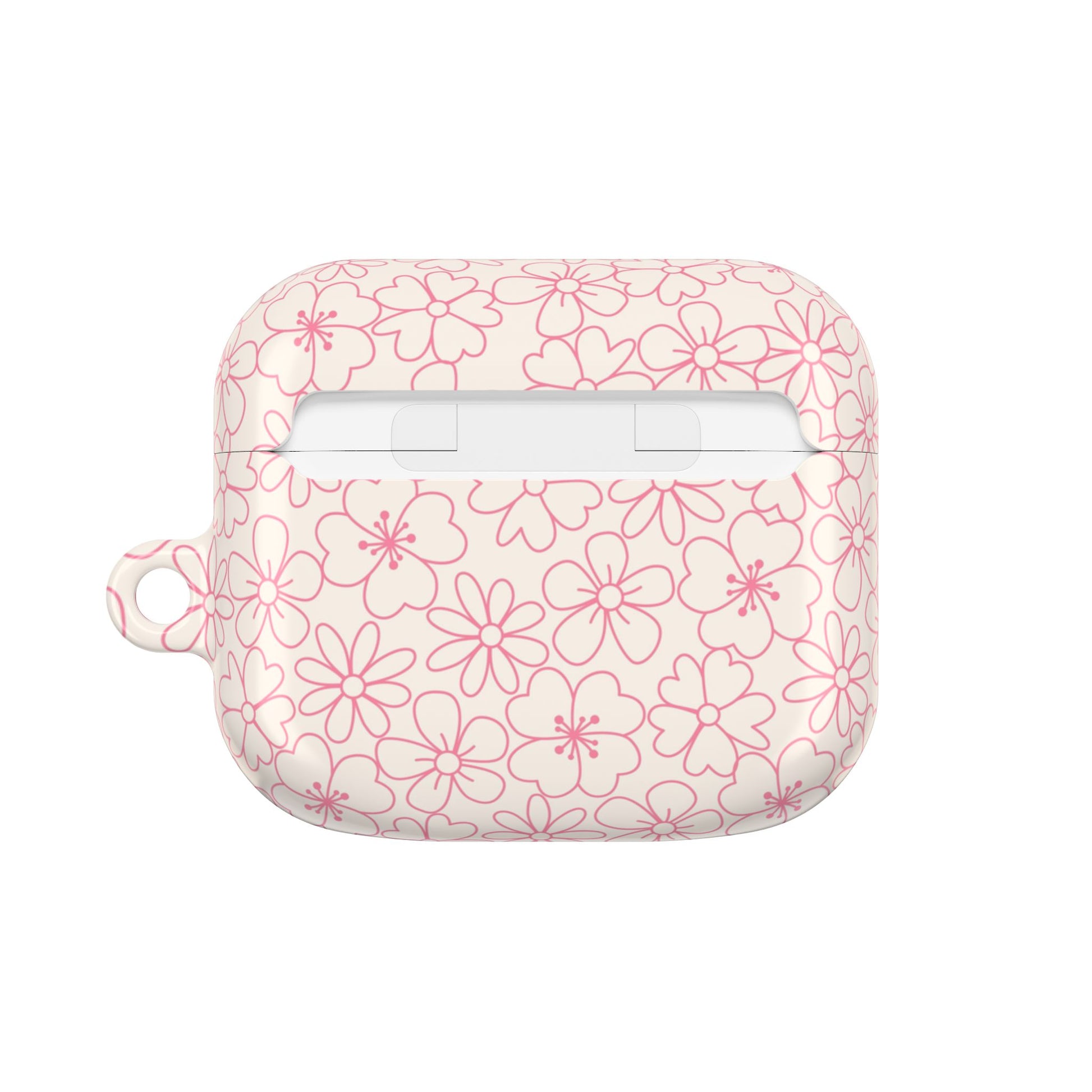 Flower Cute Minimalist White and Pink - AirPods Case