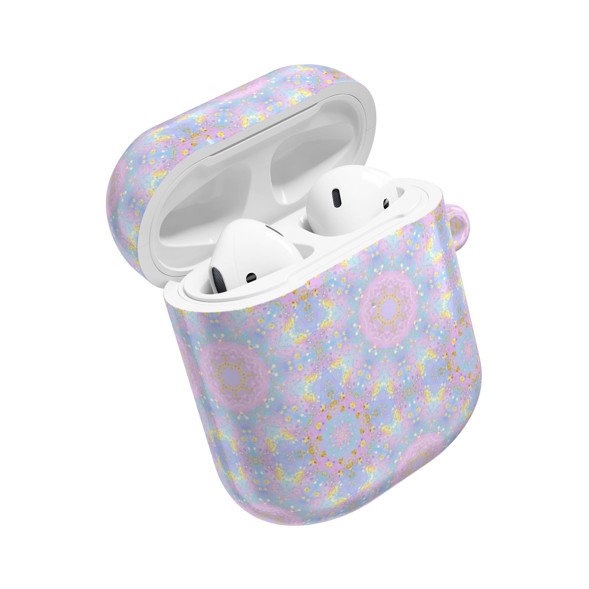 Elegant Purple & Turquoise Seamless Pattern for Women - AirPods Case