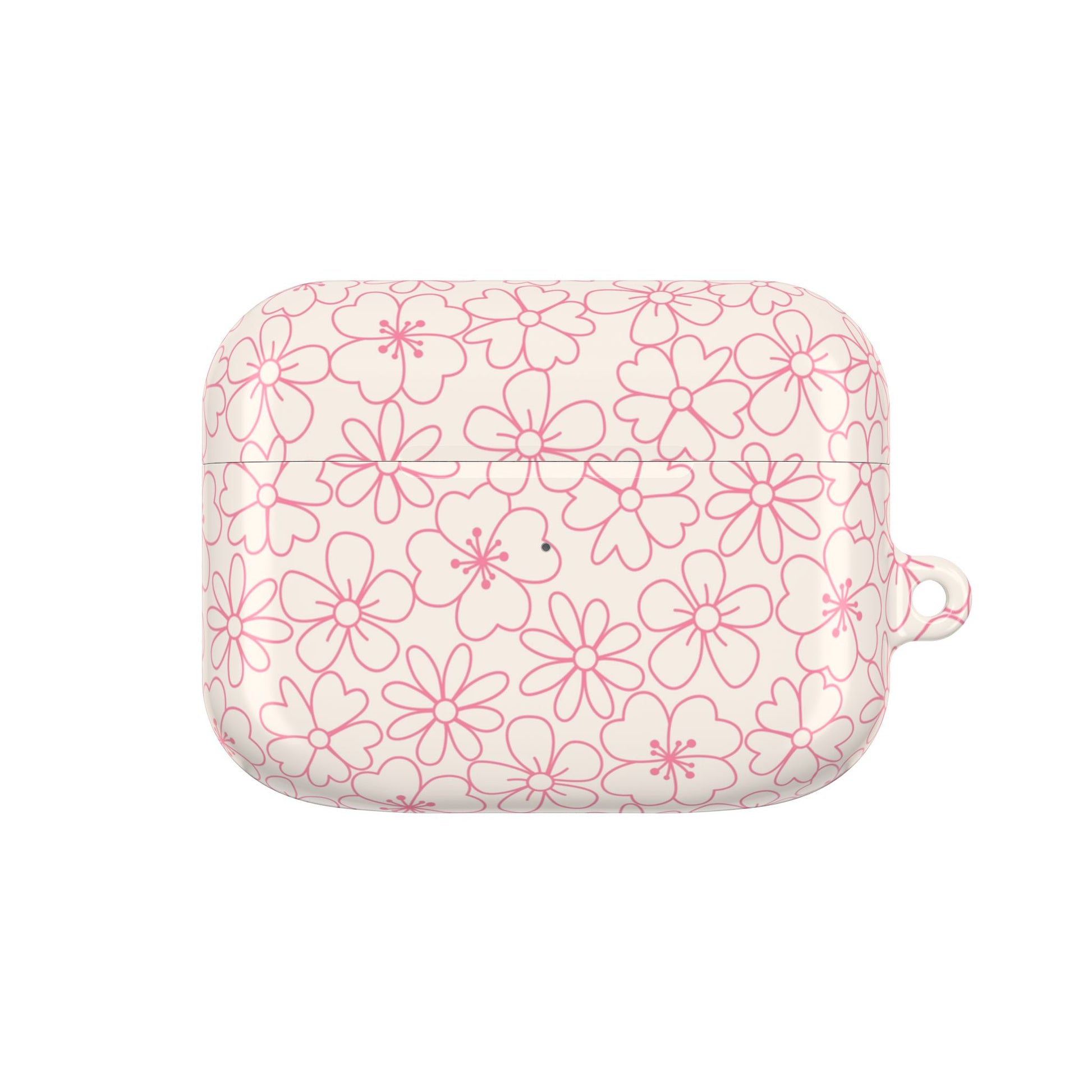 Flower Cute Minimalist White and Pink - AirPods Case