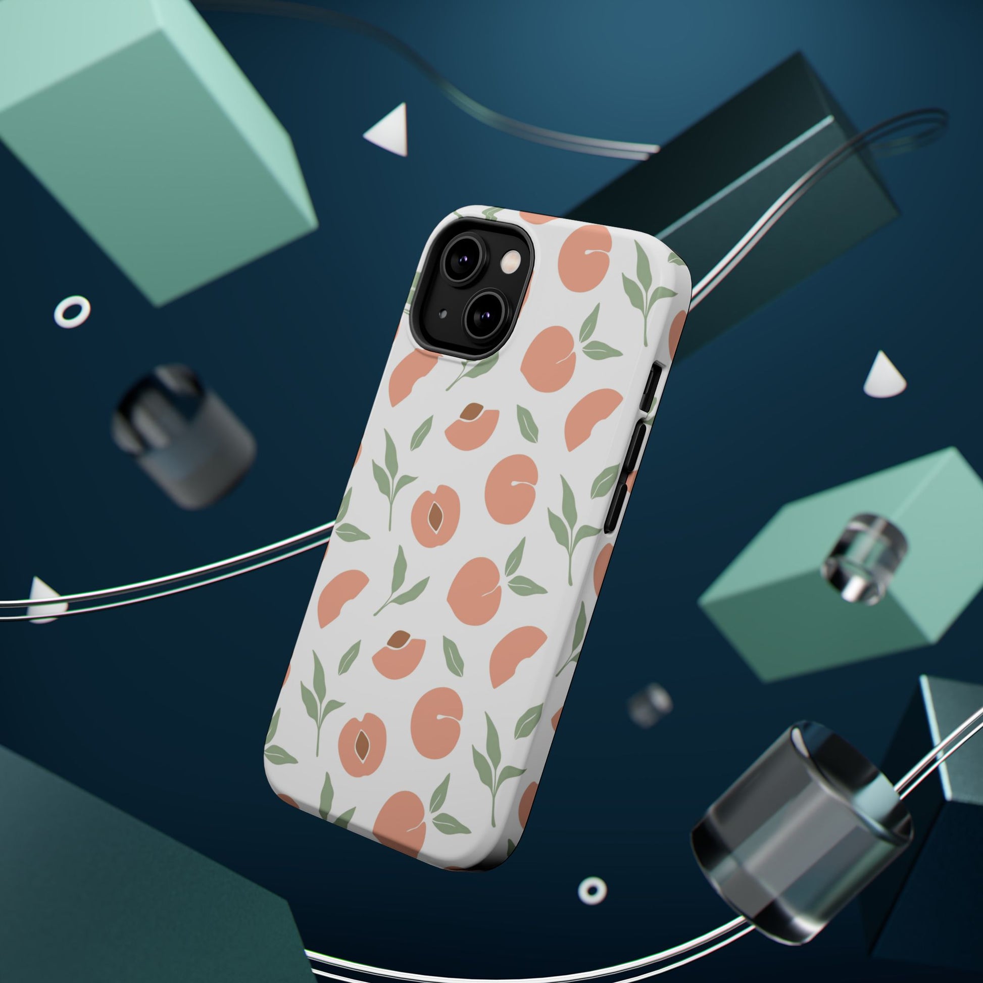 Peach Fruit Minimalist Design- Magsafe Phone Case