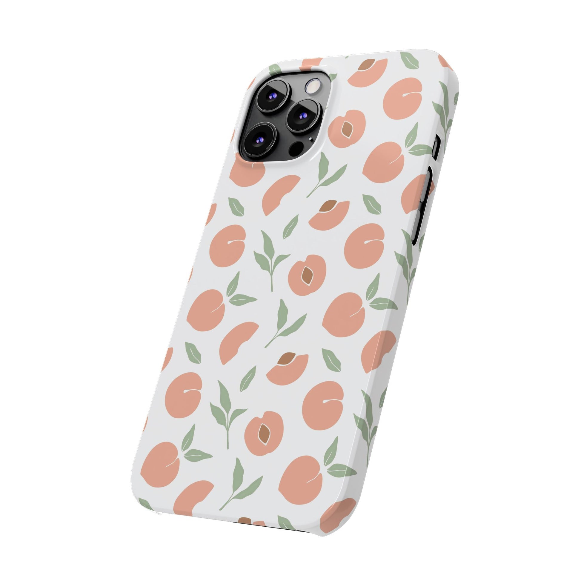 Peach Fruit Minimalist Design-  Slim Phone Case