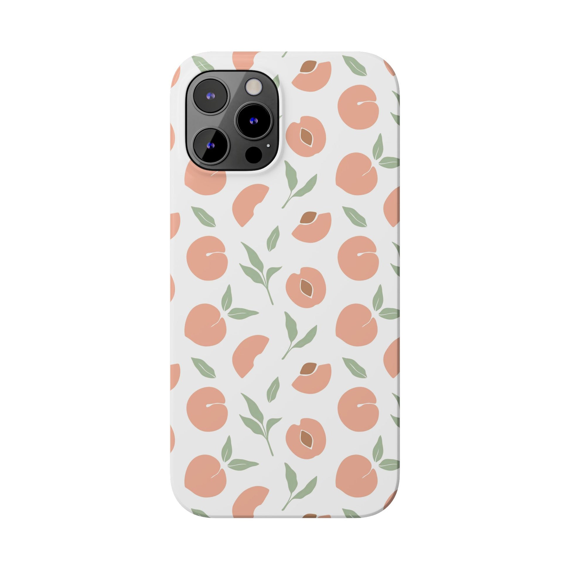Peach Fruit Minimalist Design-  Slim Phone Case