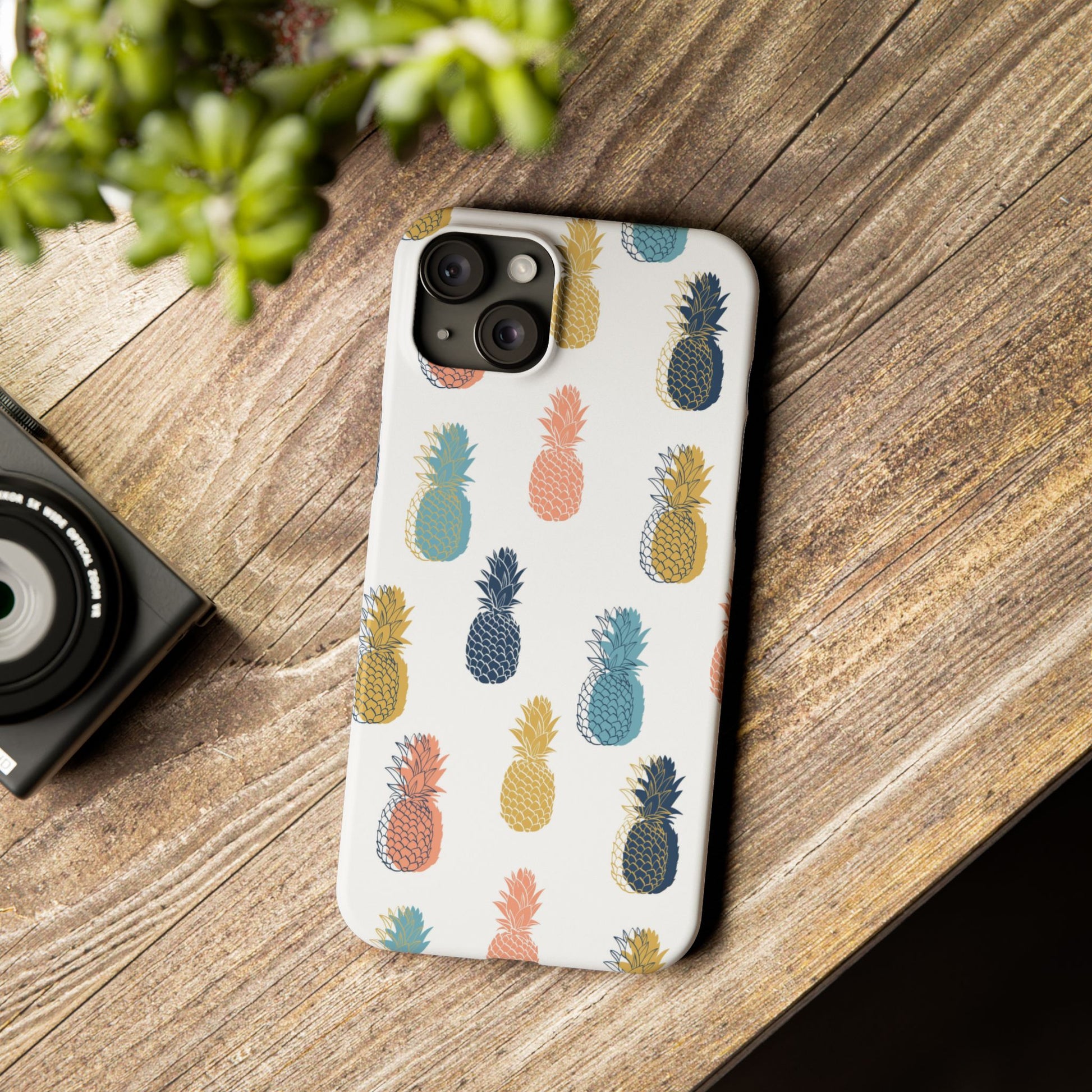 Tropical Pineapple - Slim Phone Case