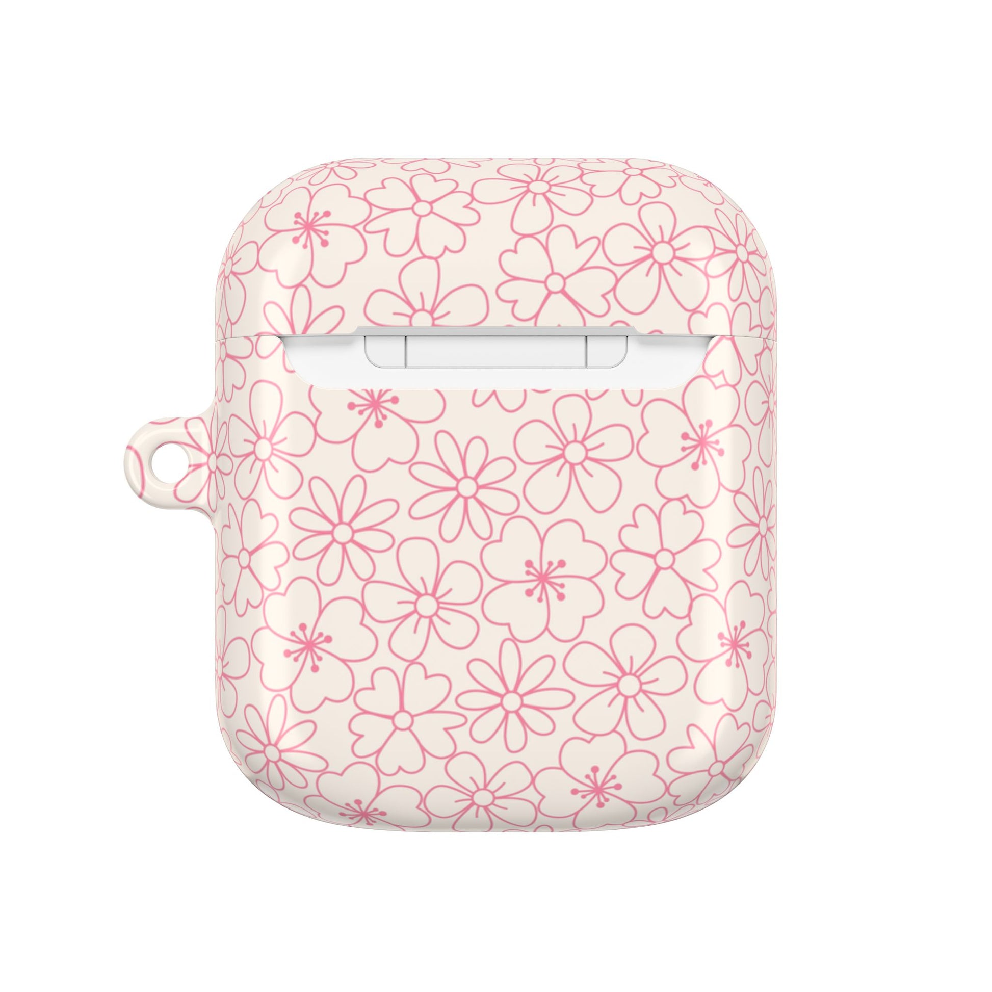 Flower Cute Minimalist White and Pink - AirPods Case